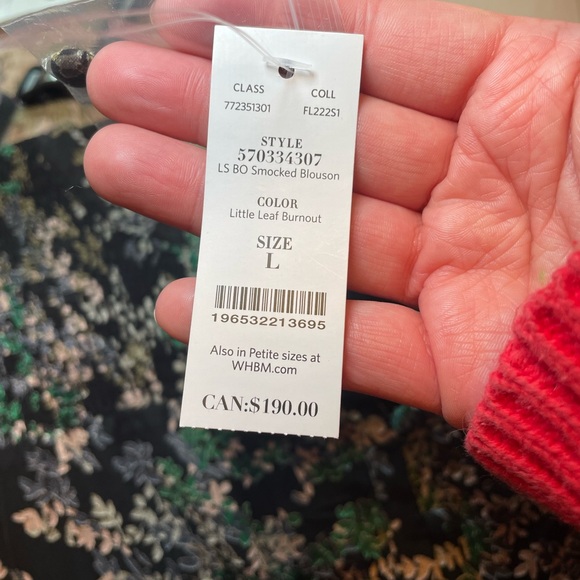 NWT White House Black Market Smocked Blouson Dress- Little Lead Burnout - Picture 14 of 16